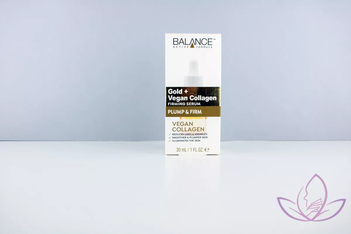 Gold + Vegan Collagen Firming Serum | سرم جوانساز طلا و کلاژن گیاهی بالانس - نمای جلویی سرم جوانساز طلا و کلاژن گیاهی بالانس - Gold + Vegan Collagen Firming Serum - نمای جلویی