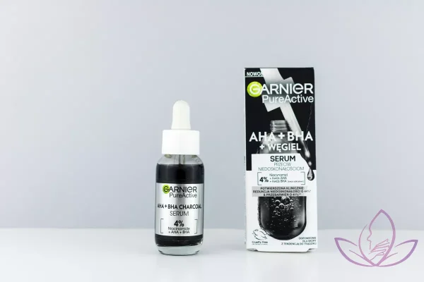 سرم لایه بردار زغالی گارنیر Pure Active AHA+BHA+Wegiel Serum – پاکسازی عمیق پوست با ترکیب AHA و BHA و زغالی فعال.