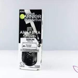 سرم لایه بردار زغالی گارنیر Pure Active AHA+BHA+Wegiel Serum – پاکسازی عمیق پوست با ترکیب AHA و BHA و زغالی فعال.